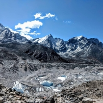 On the way to Everest Lotse mountain Nepal OC 