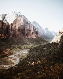 On the way up to Angels Landing in Zion National Park 