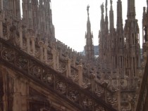 On top of the Duomo in Milan Italy 