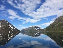 One ferry a day takes hikers to climb Besseggen Norway 