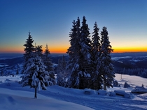 One lovely sunrise in the Vldeasa Massif Apuseni Natural Park Europe