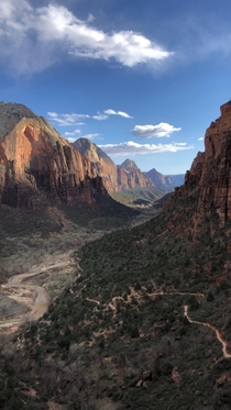One of my favorite hikes Angels Landing in Zion National Park 
