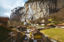 One of the best times to visit the Lauterbrunnen Valley is early spring Warm sun starts to melt the snow from the peaks creating the  waterfalls in the valley 