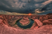 One of the coolest landscapes Ive ever shot - sunset at Horseshoe Bend 