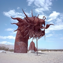 One of the enormous metal sculptures around borrego springs in the desert east of san diego  by Eyetwist