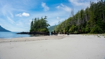 One of the many sandy beaches of Vancouver Island Canada 