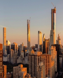 One Vanderbilt Steinway Tower and Central Park Tower about to top out drastically changing the skyline of New York