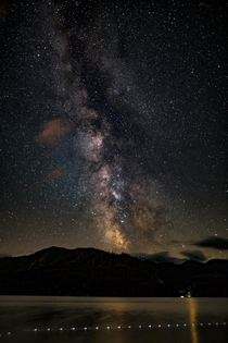 Only  miles from Seattle atop the Cascades just past the Snoqualmie Summit lies Lake Easton The skies are dark enough to reveal the details of our own Milky Way 