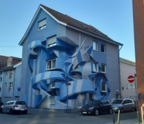 Optical Illusion-Graffiti House - Mannheim Germany