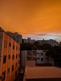 Orange sky in Belo HorizonteMG - Brazil