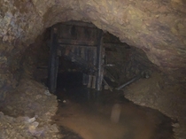 Ore chute deep underground