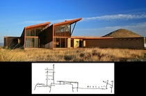 Original architectural sketch under the finished product - Narofsky modern home AZ 