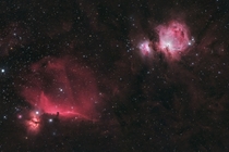 Orion and Horsehead Nebula with Surrounding Dust 
