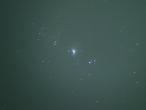 Orion nebula shot through binoculars in Bortle  area