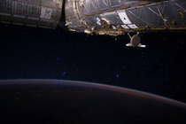 Orions Belt Rises Through the Atmosphere 