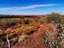 Outback Australia is so beautiful and nothing man-made for hundreds of km taken near Panawonica Western Australia 