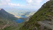 Outstanding view from half way up the pyg track on Snowden 