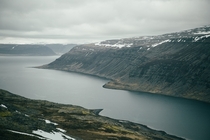 Overcast days in the West Fjords Iceland 