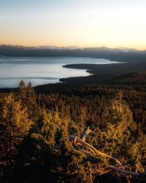 Overlooking Lake Tahoe California during an alpenglow sunset  Instagram mvttmic