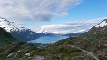 Overlooking the tiny town of Whittier Alaska  xpost rpics