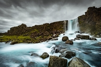 Oxarfoss waterfall Thingvellir Iceland 