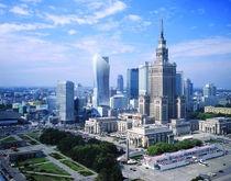 Palace of Culture and Science in central Warsaw Poland
