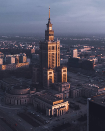 Palace of Culture and Science in Warsaw designed by Lev Rudnev and bulid in s Sometimes called The Eighth Sister or Stalins Dick