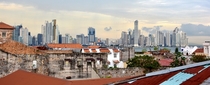 Panama City  looking across at the modern city from Casco Viejo 