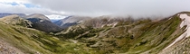 Panorama from one of the highest points in Rocky Mountain National Park Colorado 