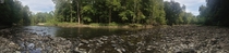 Panorama I took hiking this weekend Beautiful river bed in OH 
