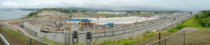 Panorama of the Panama Canal expansion project 
