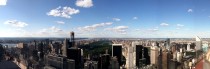 Panoramic of Upper Manhattan from atop Rockefeller Center 