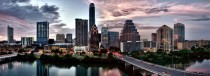 Panoramic photo of downtown Austin TX 