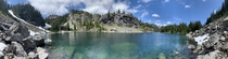 Panoramic view of Rachel Lake Wenatchee National Forest WA 