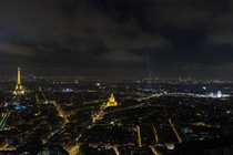 Paris at night from up high Tour Montparnasse 