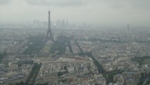 Paris France in low clouds 