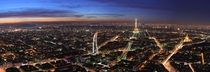 Paris France - Panorama at Dusk 