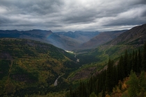 Partial rainbow in Glacier National Park USA 