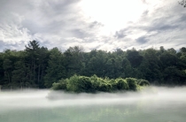 Penns Creek Pennsylvania Took this while on a boat trip through an underground cavern That fog 