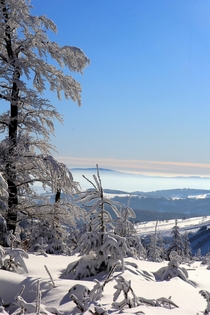 Perfect winter in the Owl Mountains Poland 