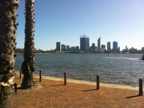 Perth Western Australia from across the river to the south 