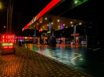 Petrol Station at Night Busan 