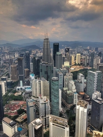 Petronas Towers Kuala Lumpur as viewed from Kl Tower
