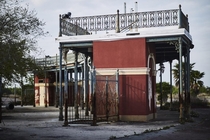 Photo I took of the ticket entrance at Six Flags Jazzland in New Orleans LA before the guard dog ran me off