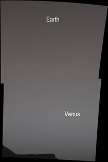 Photo of Earth and Venus on June th Taken by The Curiosity Rover Credit NASA