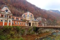 Photograph of abandoned spa complex at Baile Herculane Romania The sulfur springs were a popular escape for Austro-Hungarian royalty