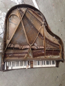 Piano found inside a building at the abandoned Belchertown State School in MA 
