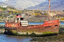 Piboch abandoned cargo ship in letterfrac Co Galway Ireland
