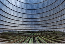 Picture inside a cooling tower in a power plant Charleroi Belgium Person who took the picture unknown to me
