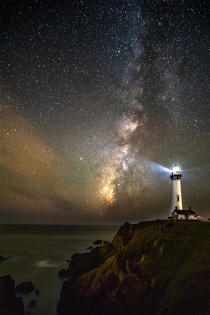 Pigeon Point Lighthouse and the Milky Way 
